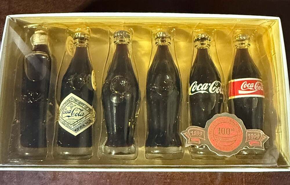 1998 Coca-Cola Evolution of the Contour Bottle Miniature Bottle Set - Picture 1 of 6